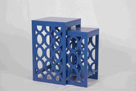 파란 현대 중첩 테이블, 인간 환경 공학 나무로 되는 침대 탁자 58 Cm 고도