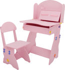 숨겨지은 서랍으로 놓이는 18.3KG 분홍색 단단한 나무로 되는 아이들 책상과 의자