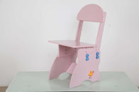 숨겨지은 서랍으로 놓이는 18.3KG 분홍색 단단한 나무로 되는 아이들 책상과 의자